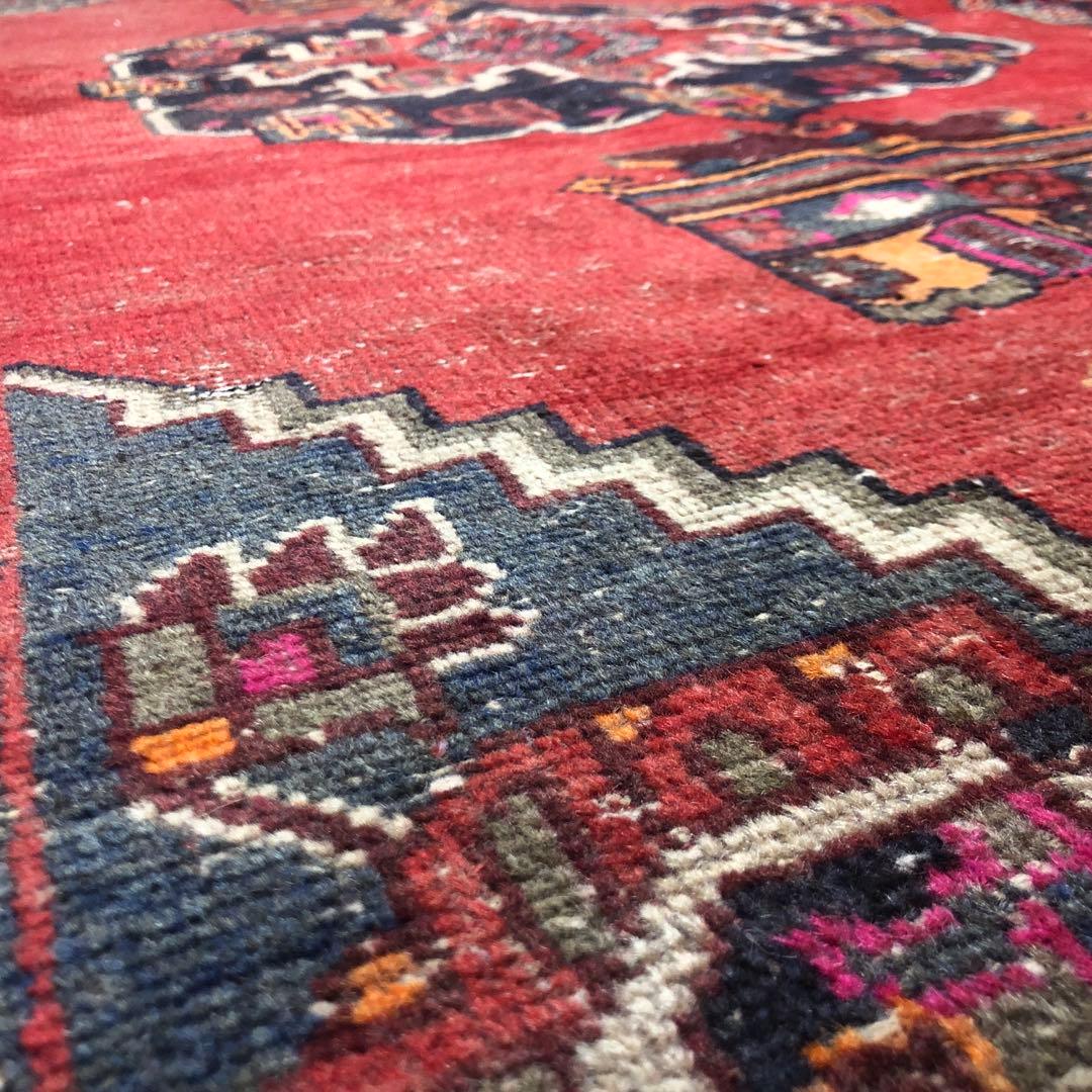 ペルシャ絨毯 ヴィンテージラグ 214×49cm 手織り オールドpersia