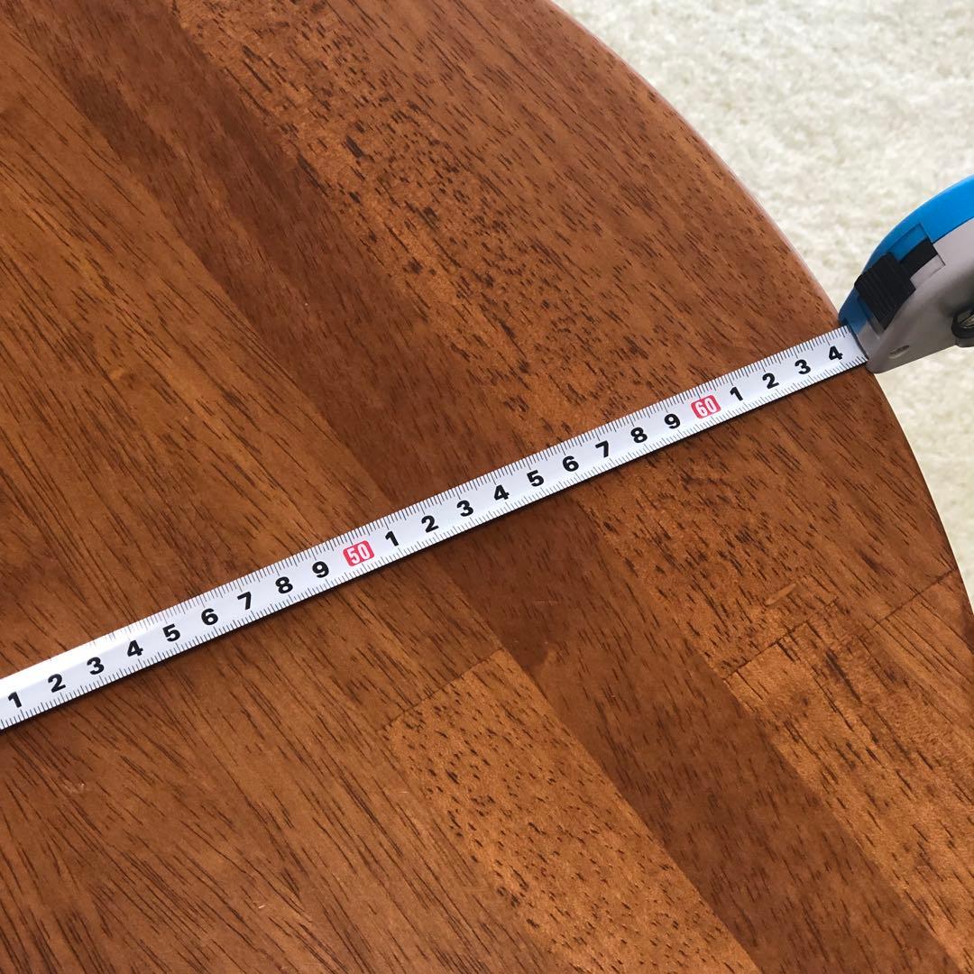 KANADEMONO ラウンドテーブル 直径65cm 3本脚 天板ブラウン