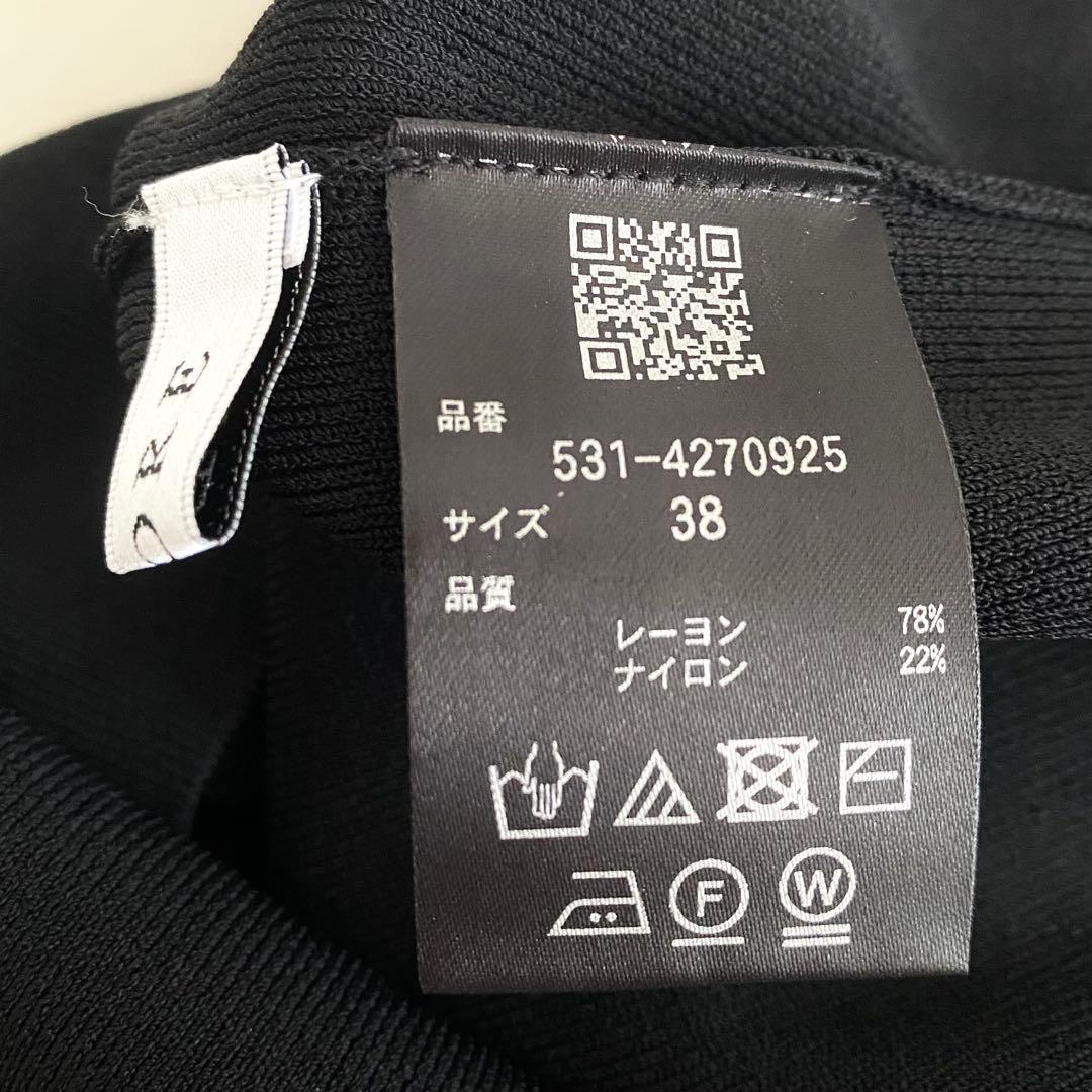 美品 アドーア ADORE クリアドライニット 現行モデル ブラック 38