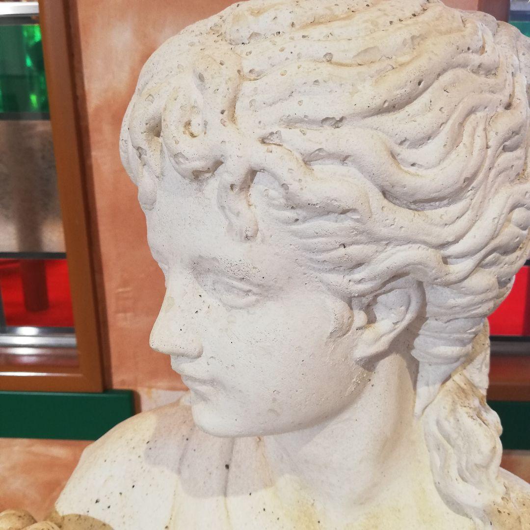 ◇自社配送限定◇デコールガーデン　イタリア製　大理石『花かご少女』