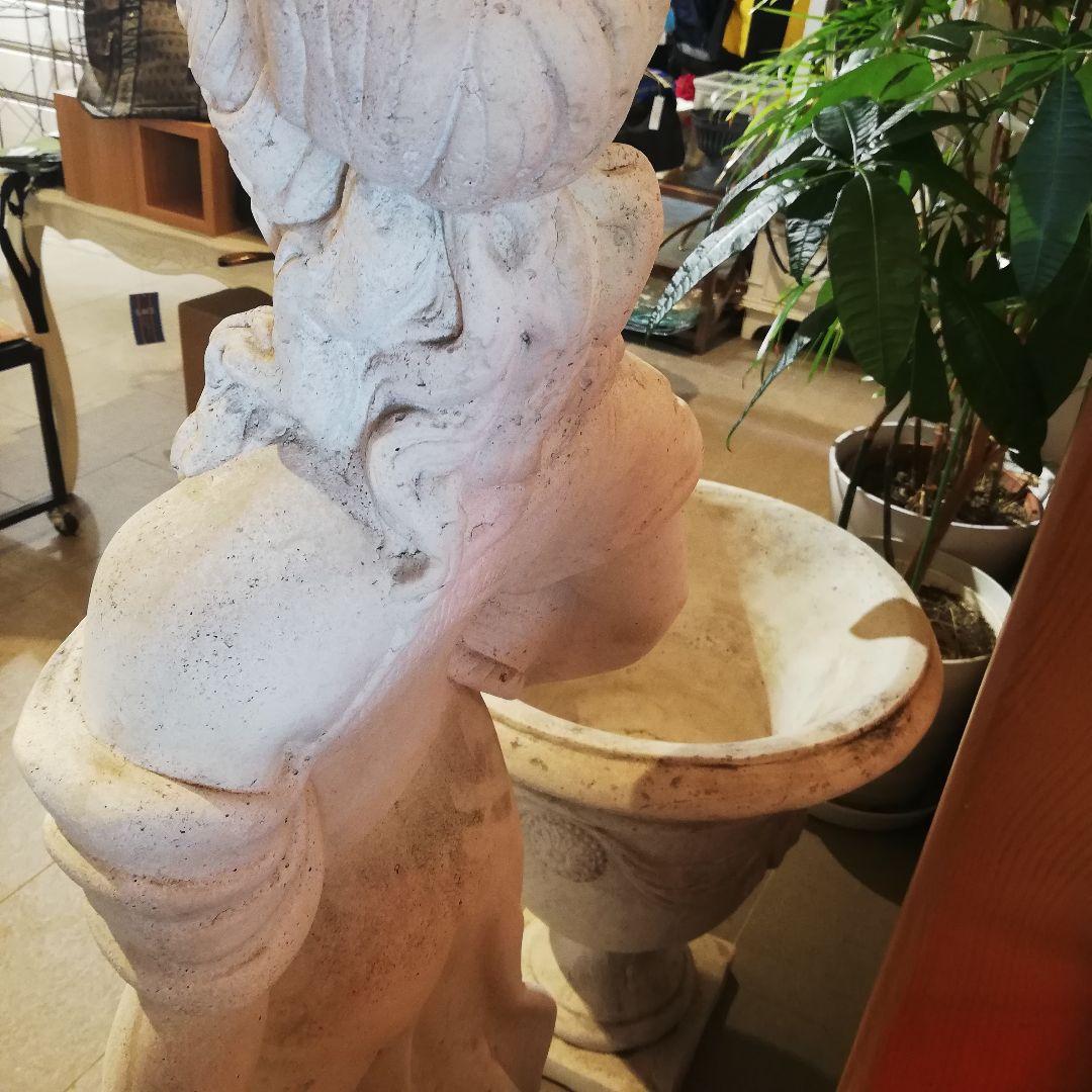 ◇自社配送限定◇デコールガーデン　イタリア製　大理石『花かご少女』