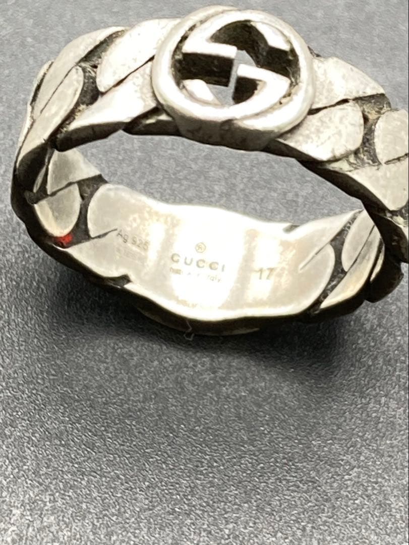 あ*ぃ様 Gucci リング インターロッキング 17号 silver
