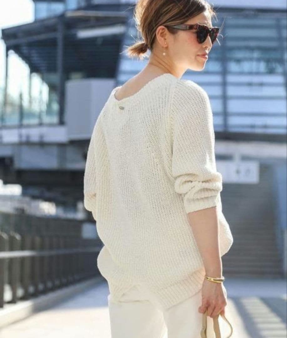 MUSE lily linen アゼプルオーバー ニットシルク