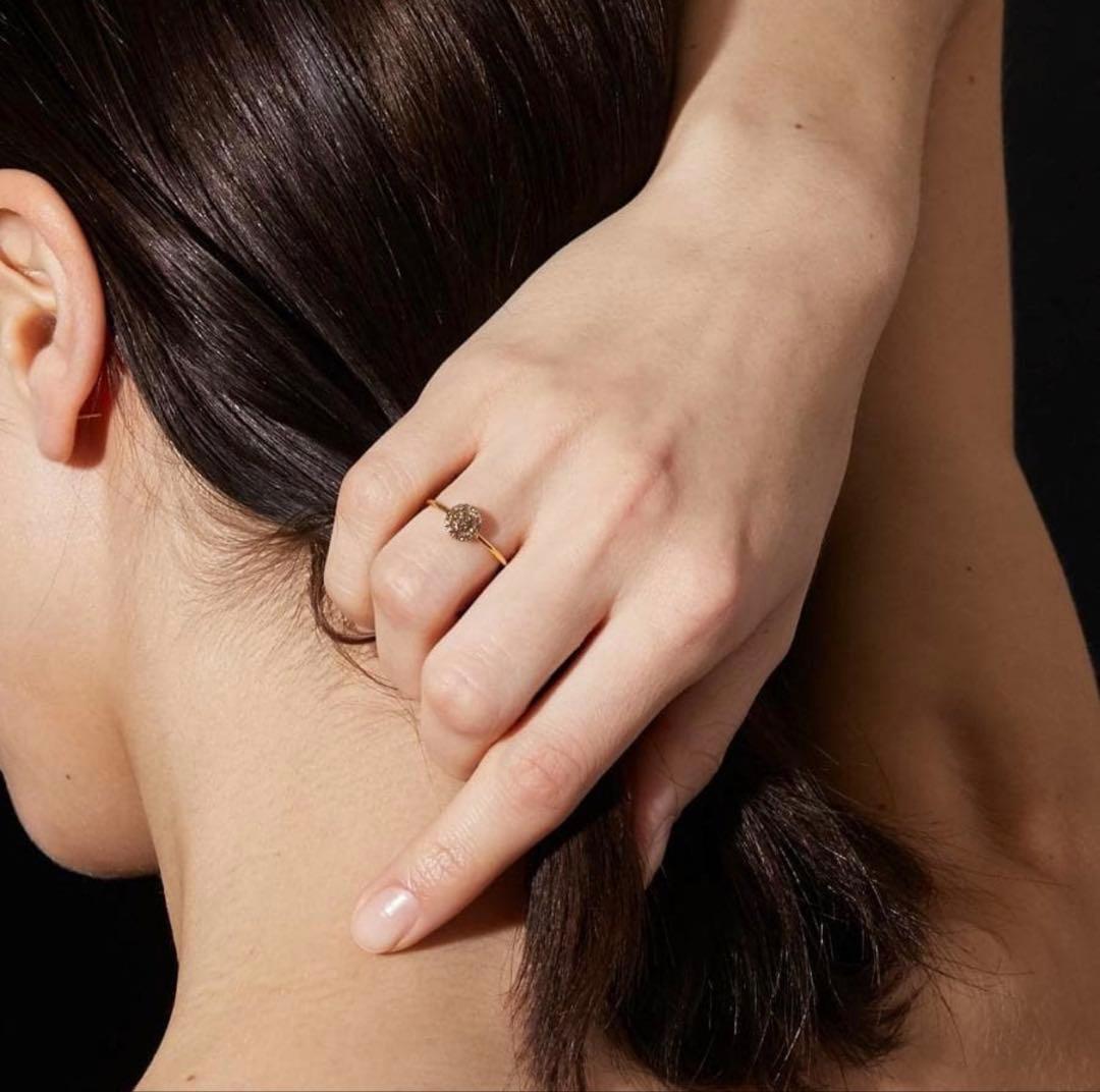 【ARTIDA OUD】 glimmerディスク パヴェダイヤモンド リング