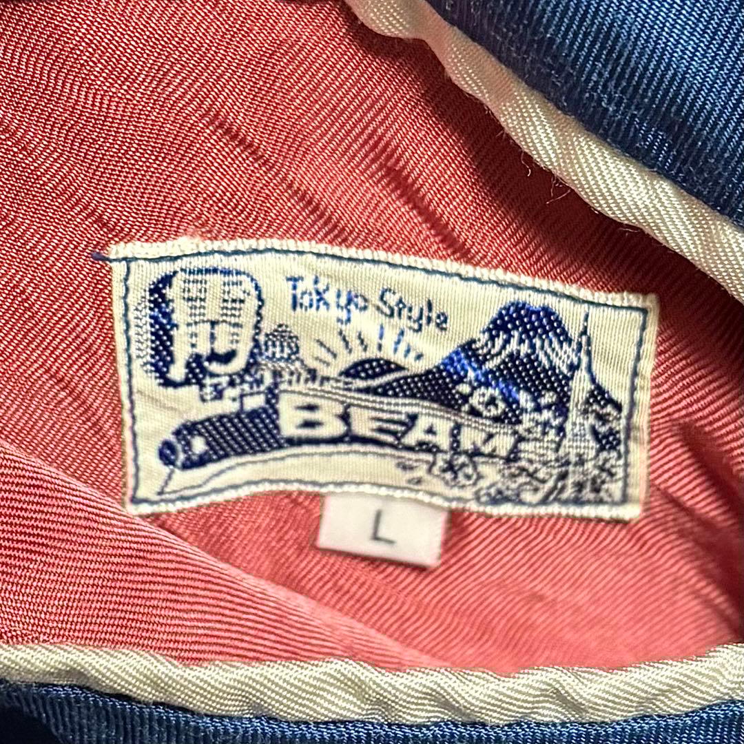 傑作柄‼︎ALASKAテーラー東洋BEAMS別注Lサイズアラスカビームススカジャン