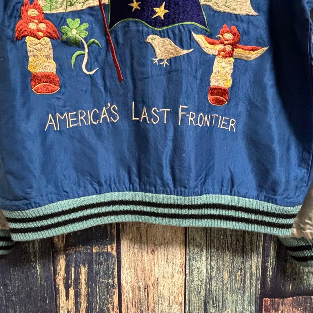 傑作柄‼︎ALASKAテーラー東洋BEAMS別注Lサイズアラスカビームススカジャン