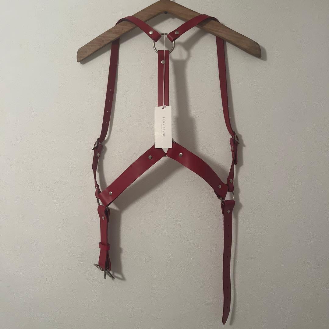 ZANA BAYNE 赤　ザナベインレザー ハーネス　Mサイズ　コムデギャルソン