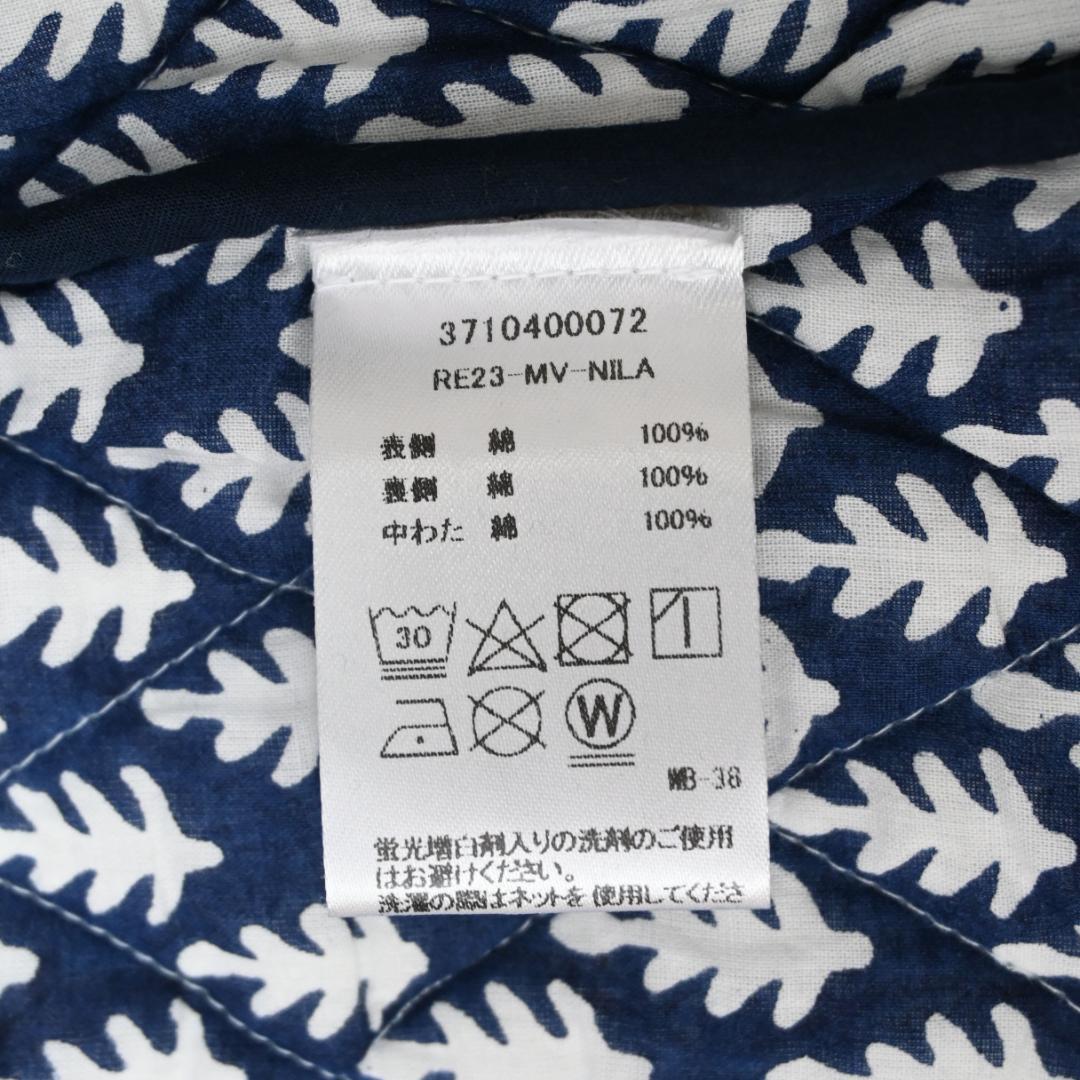 □ 44695★定価3.9万 エスゼットブロックプリント キルティングベスト