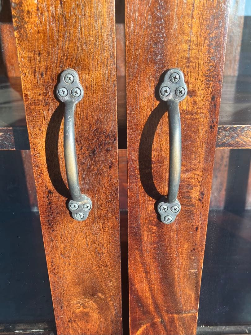 アンティーク調 コロニアル ハイキャビネット マホガニー 75cm幅