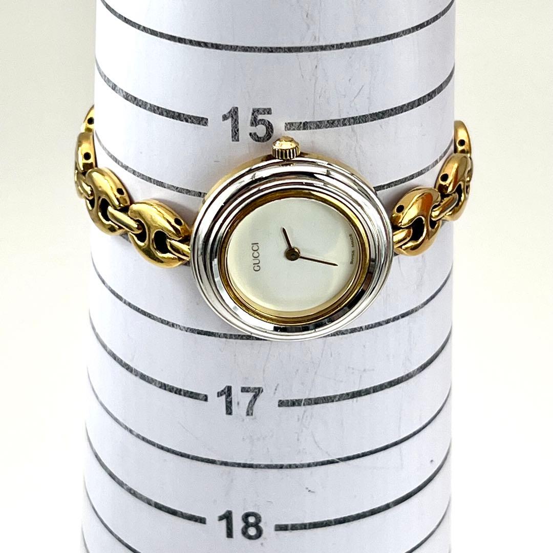 グッチ　チェンジベゼル　レディース　バングル　シルバー　腕時計　クォーツ　付属品