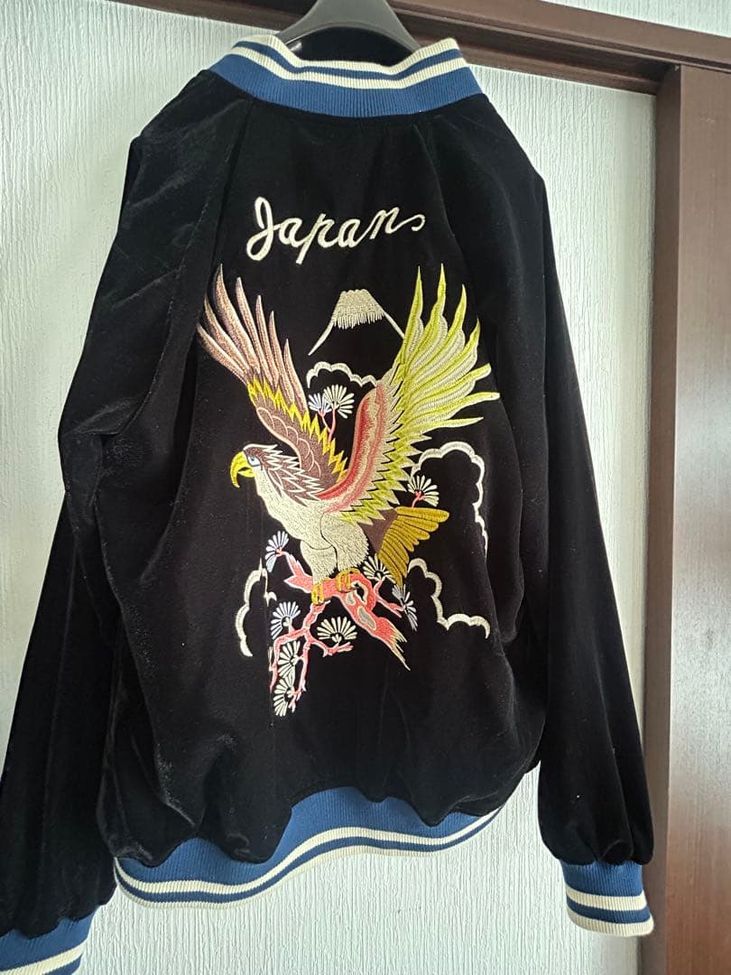 OBORO スカジャン XXL ブラック 鷲刺繍