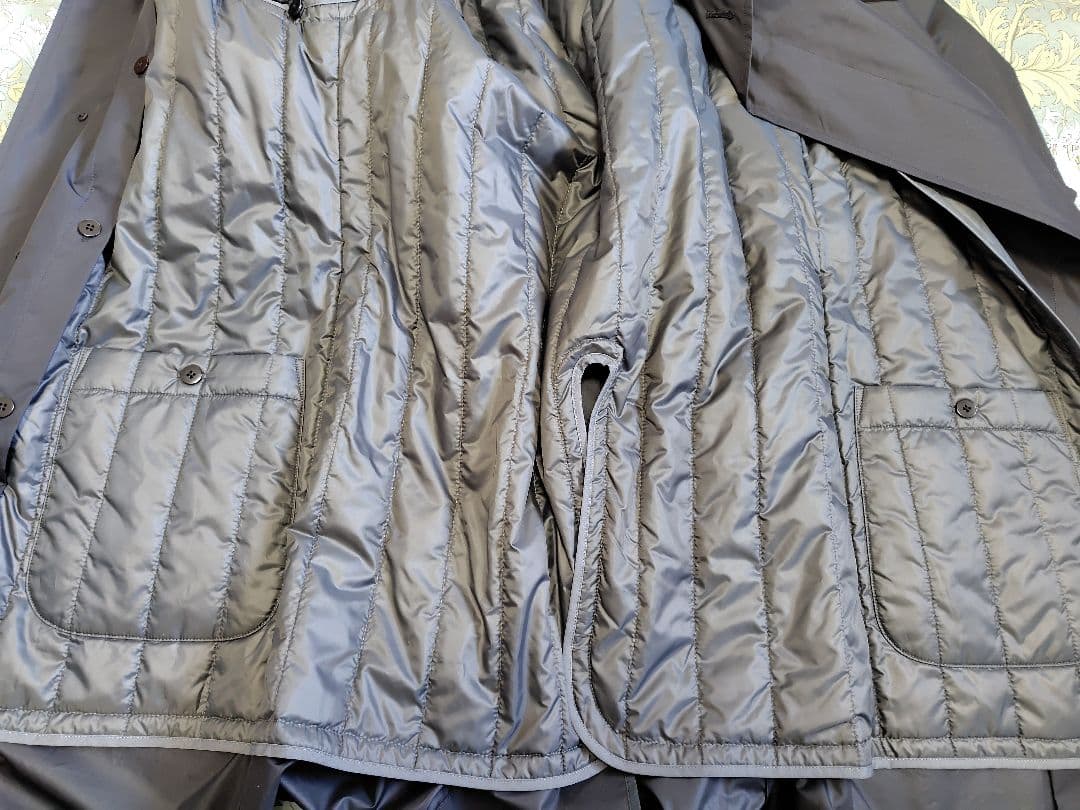 黒ステンカラーコート　ジェイプレスＪプレスライナー付きLL