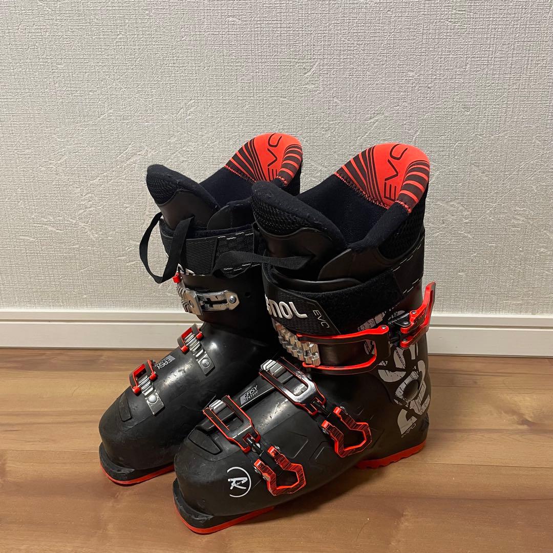 FISCHER150cm ROSSIGNOL24.5cmストック付きスキーセット