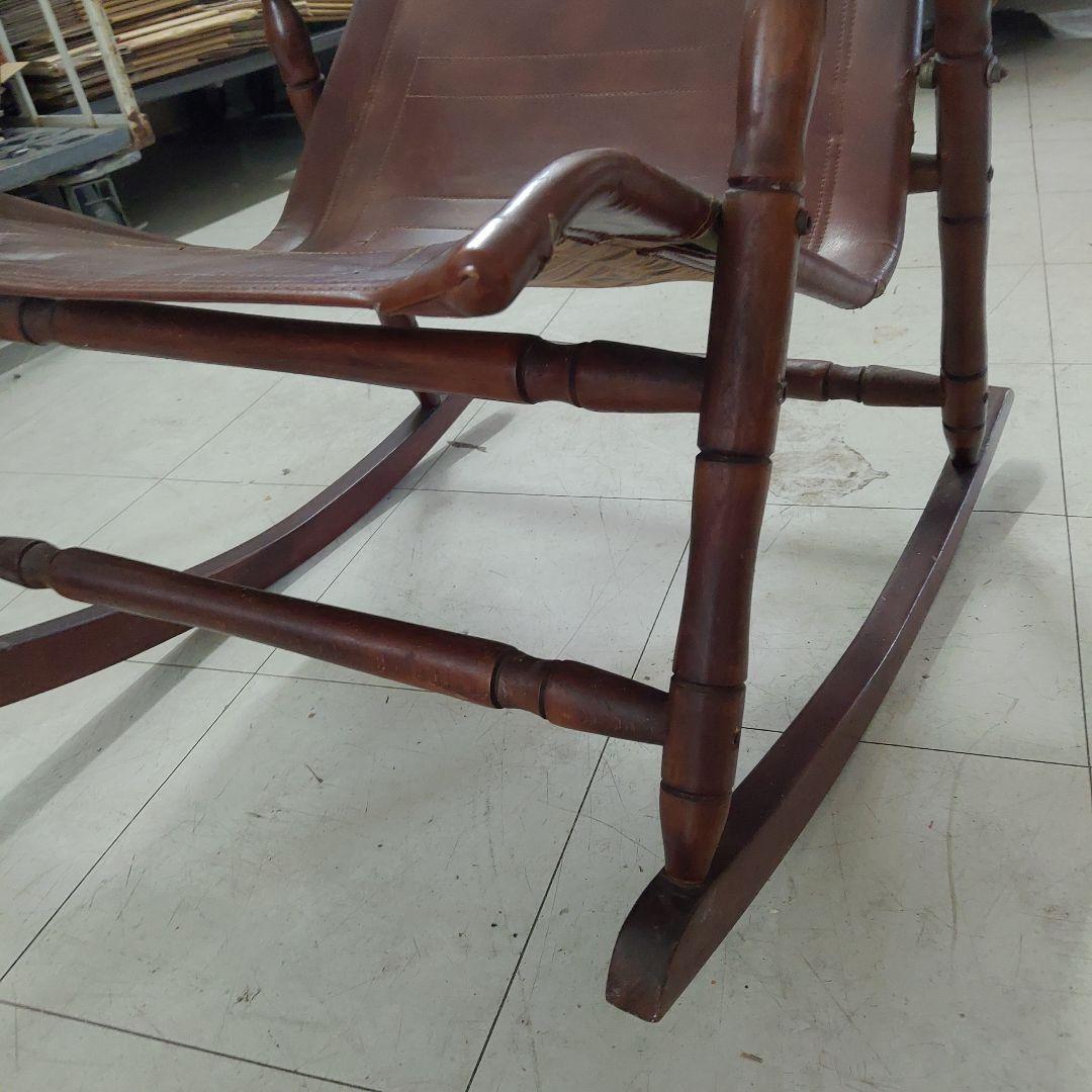 vintage ロッキングチェアー leather シート
