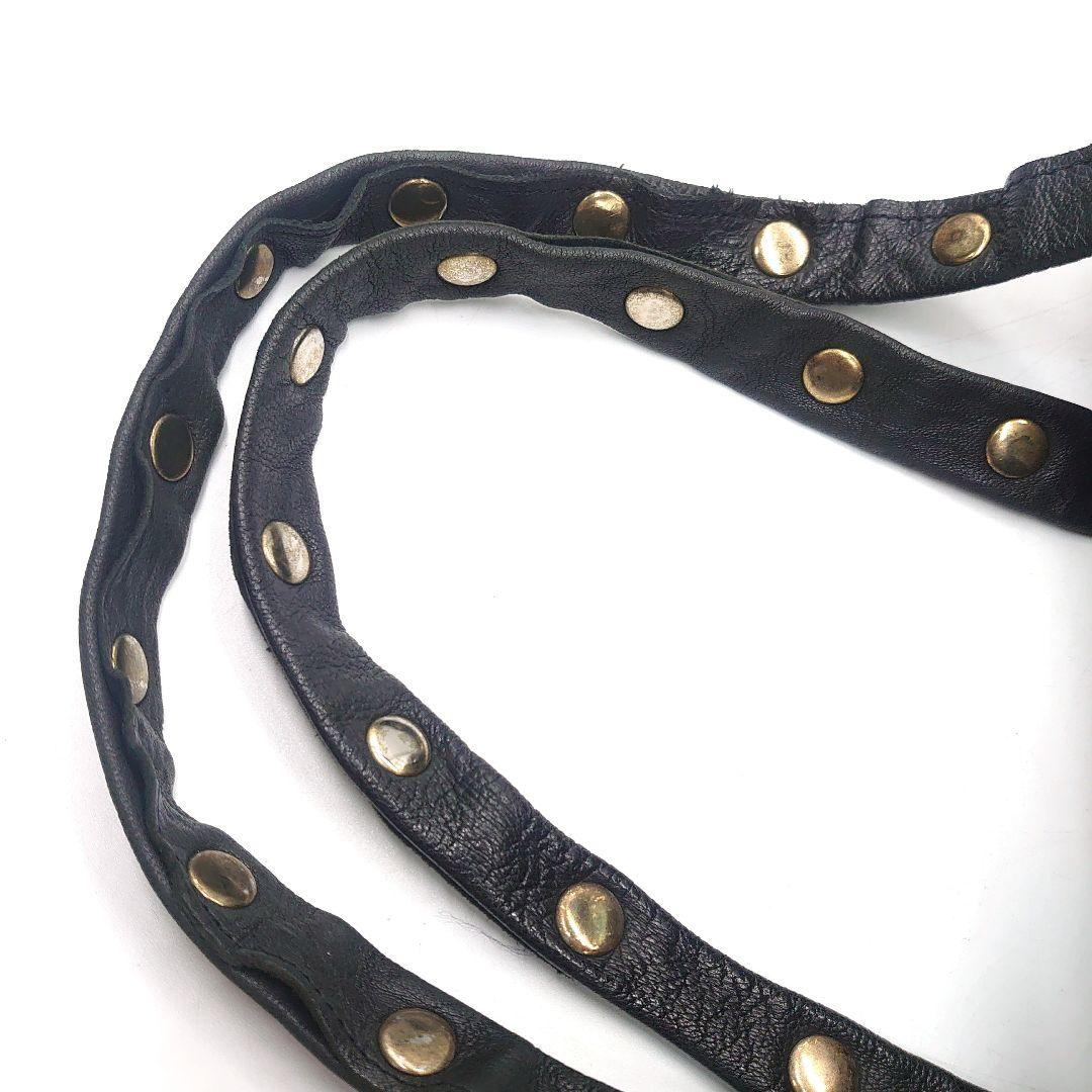 Hammitt オールレザー スタッズ ボストンバッグ