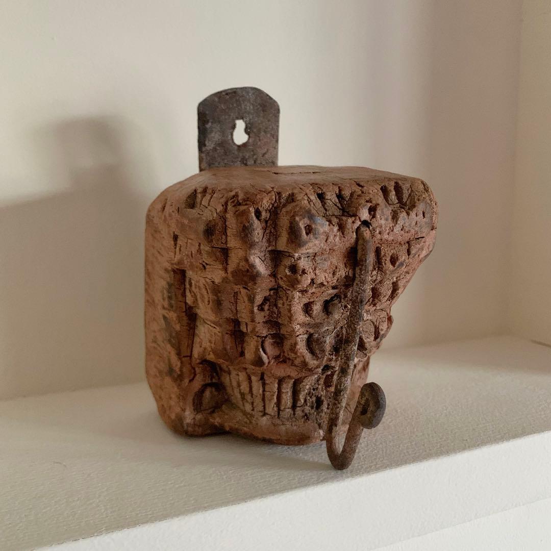 希少 フランス アンティーク ＊ 彫刻 ウォールシェルフ 壁掛け フック 骨董