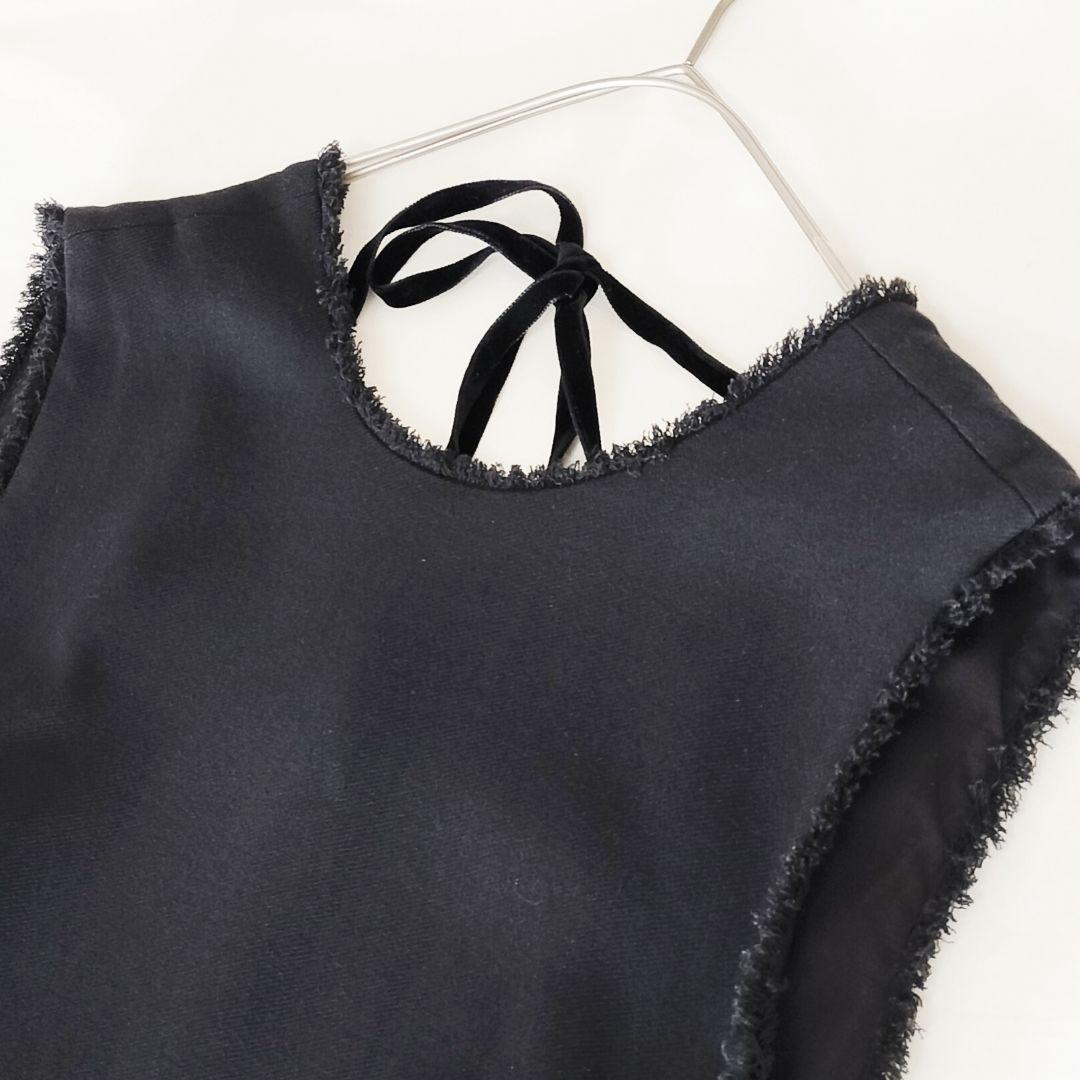 IENA 二重織 ツイルオールインワン 黒 38