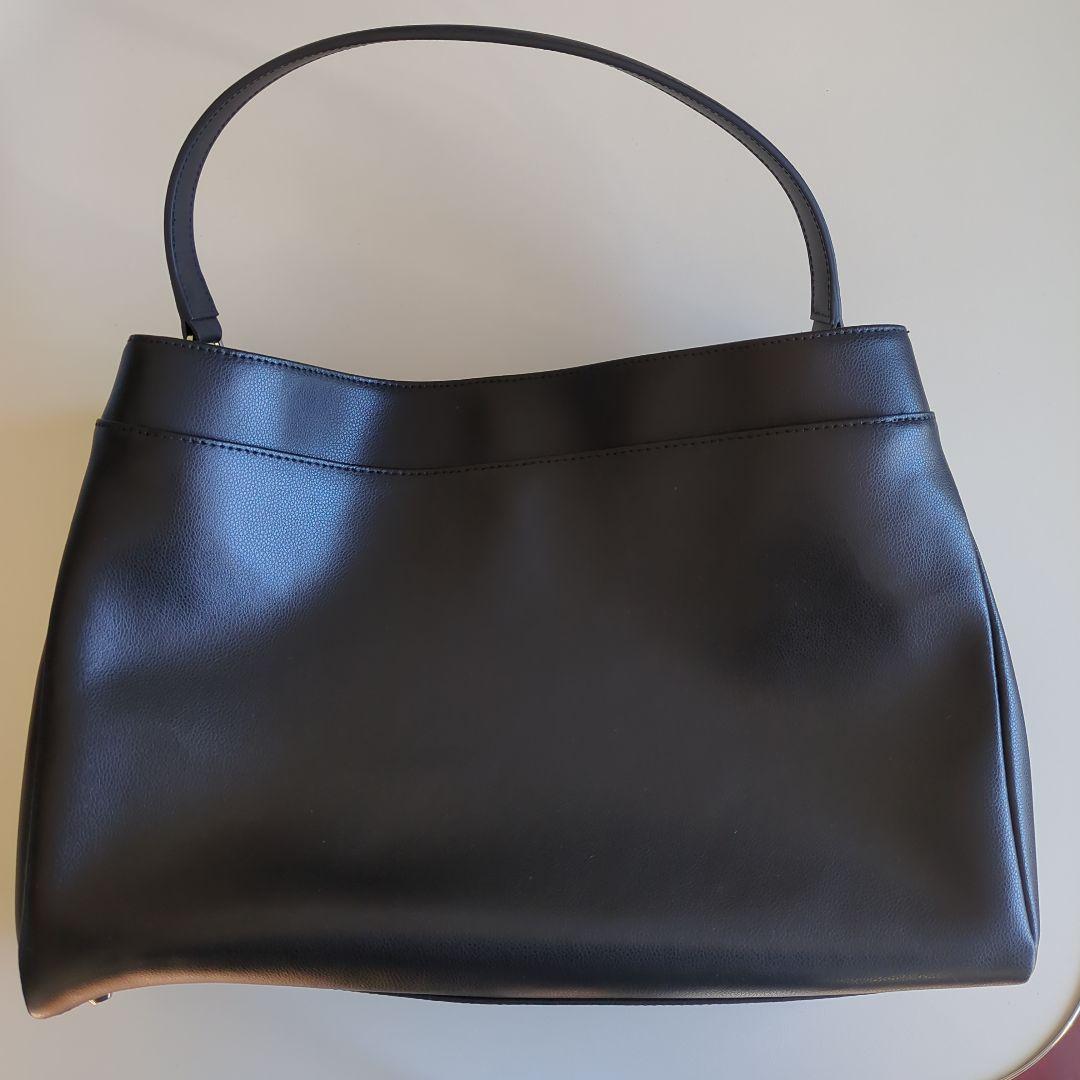 アニエスベー　ブラックレザーバッグ