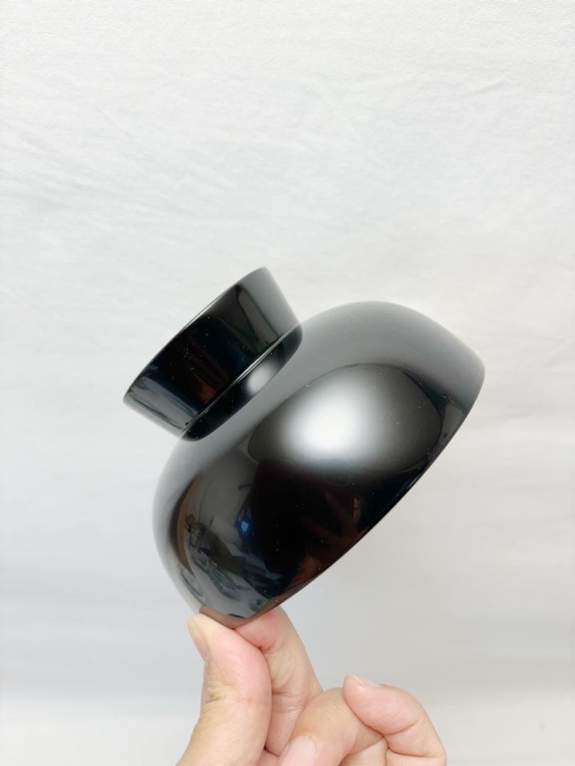 未使用 懐石道具 能登国 ぬし小西玄州 木製黒塗 利休本型 汁椀6客揃 共箱