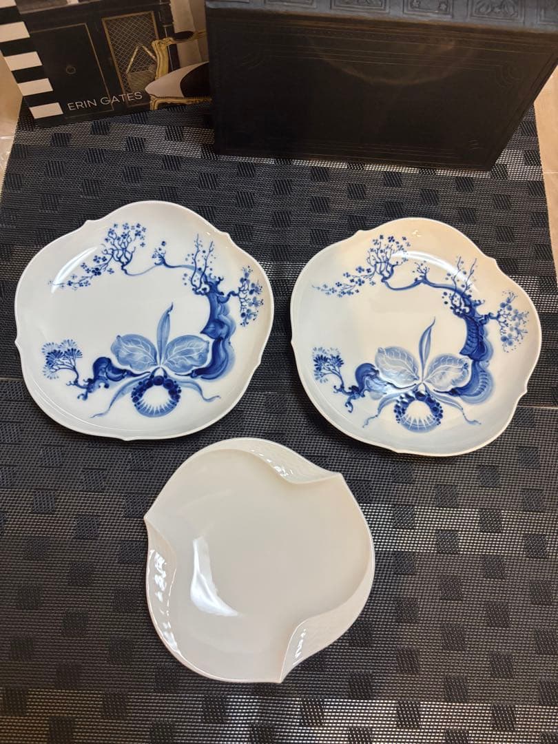 ３点セット 新品 Meissen マイセン ブルーオーキッド 取り皿 プレート