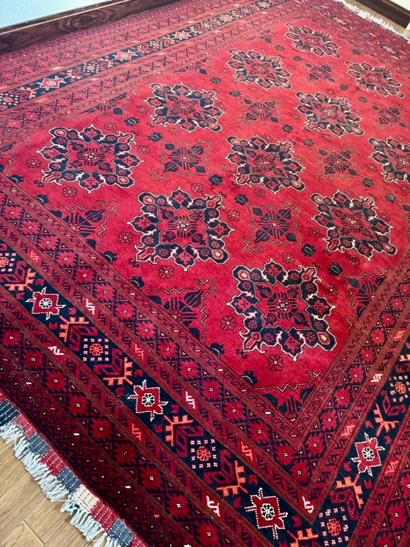 高品質 エルサリ 手織り Khal Mohammadi ラグ