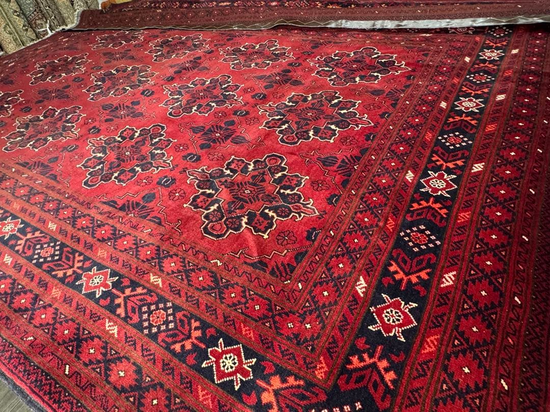 高品質 エルサリ 手織り Khal Mohammadi ラグ