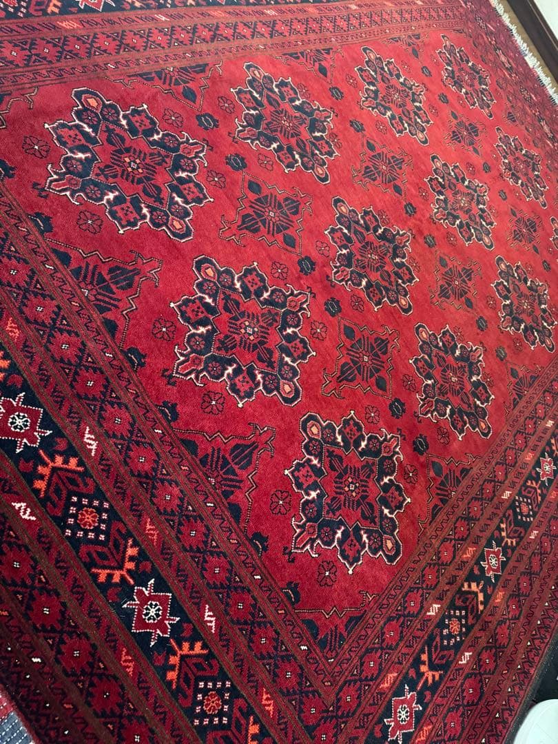 高品質 エルサリ 手織り Khal Mohammadi ラグ