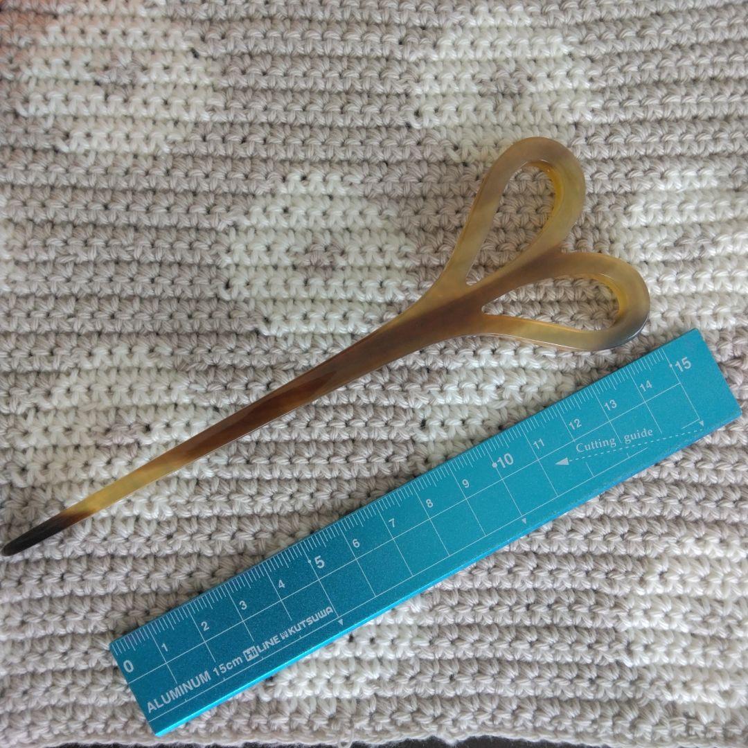 エルメス、バッファローホーンのヘアスティック（かんざし）2点