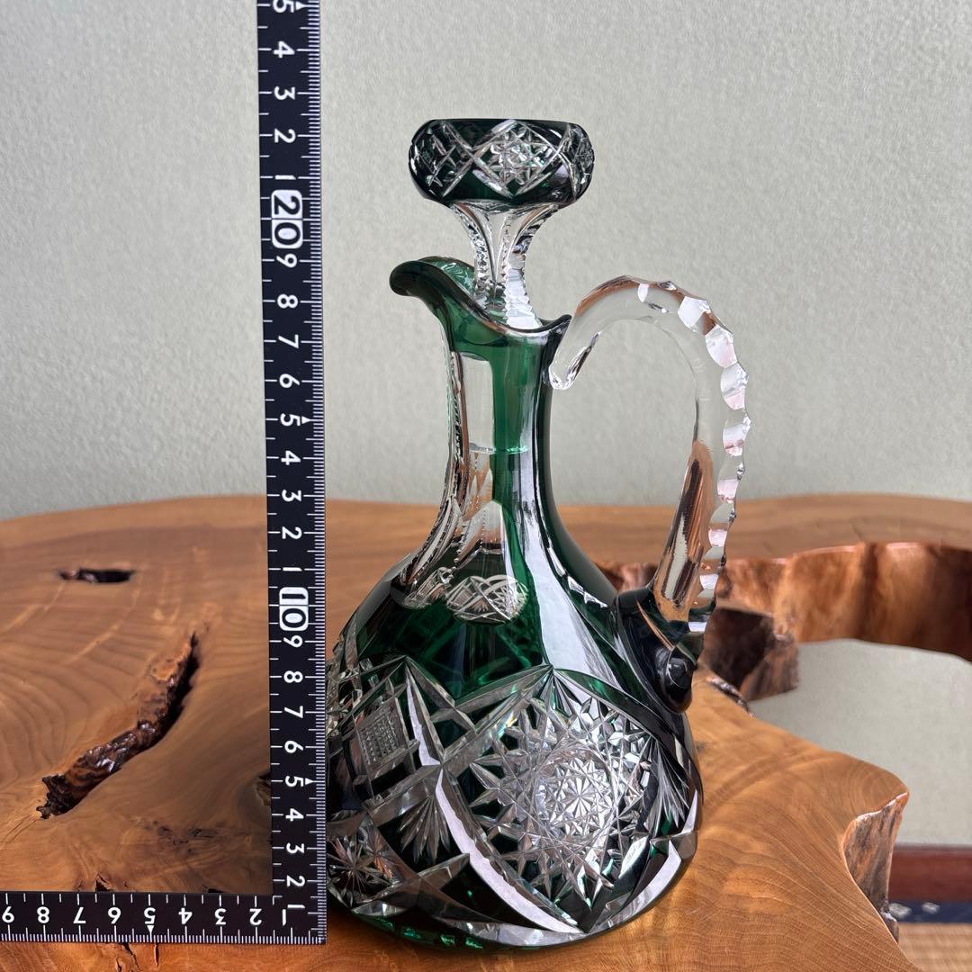 【YienThot】切子ガラス デキャンタ カットガラス ガラス栓付 25