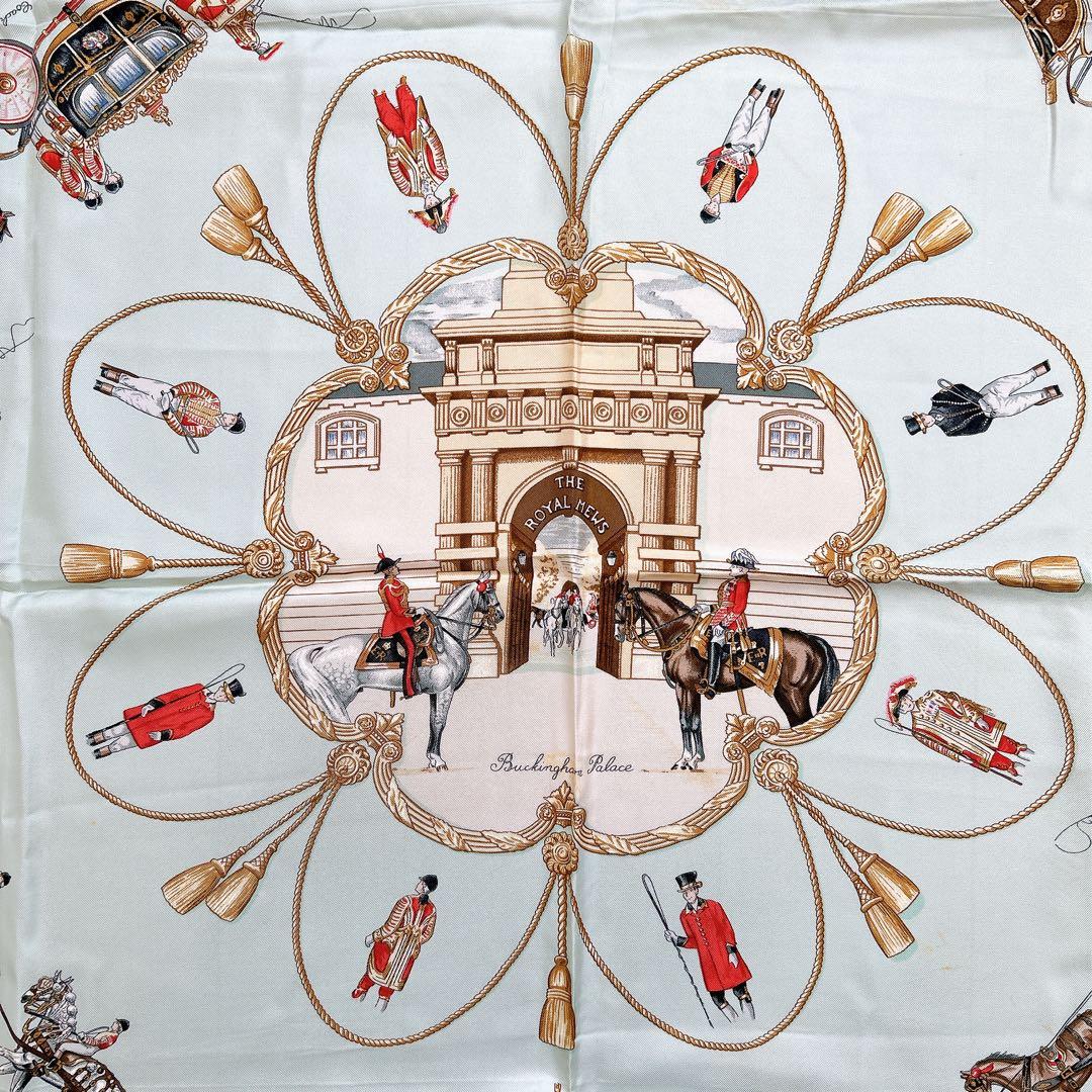 エルメス カレ90・THE  MEWS(王室の馬小屋)ライトグリーン