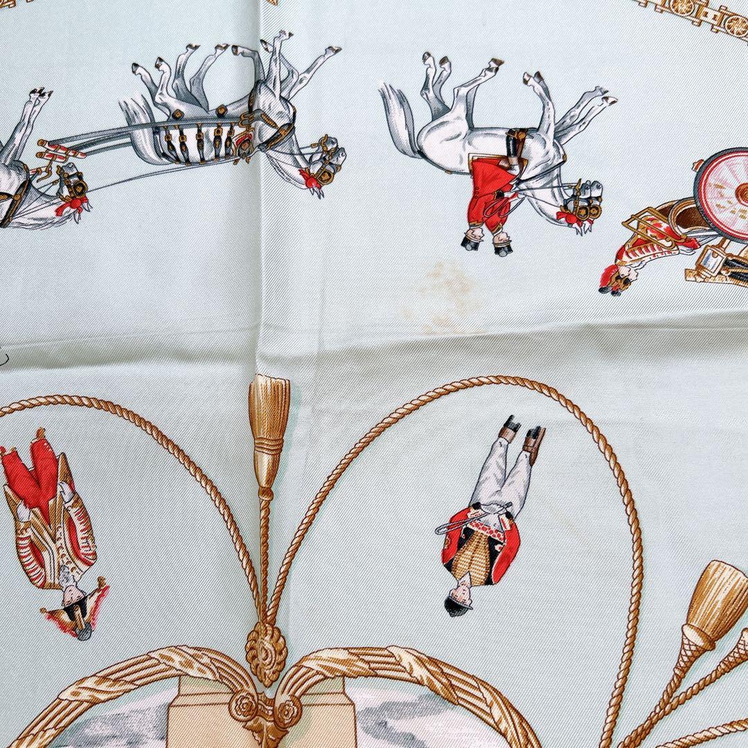 エルメス カレ90・THE  MEWS(王室の馬小屋)ライトグリーン