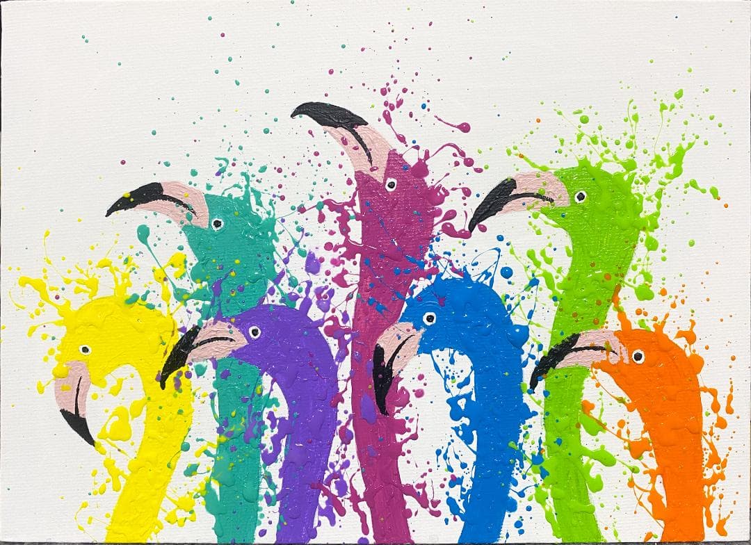 フラミンゴ一家