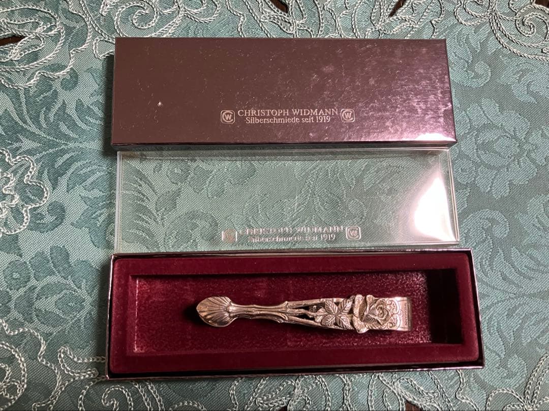 クリストフウィドマン ドイツ製　シルバー　925 バラのモチーフ　シュガートング