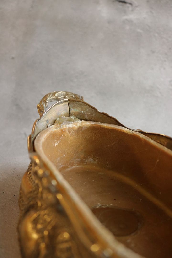 真鍮製 ロココ調 アンティーク ジャルニディエール プランターポット