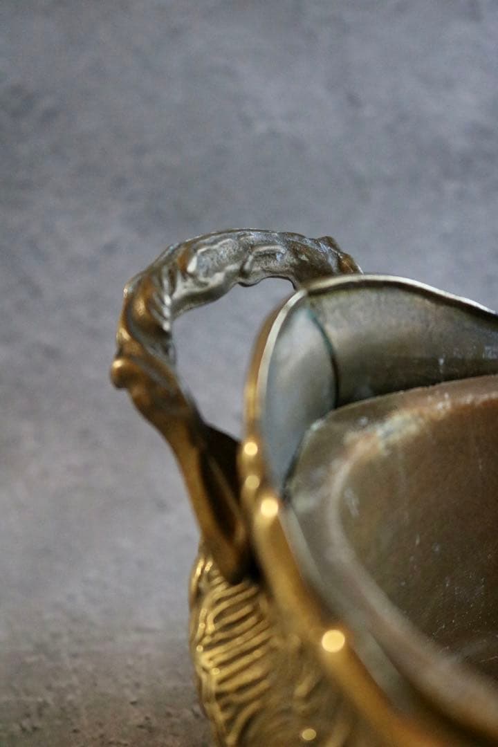 真鍮製 ロココ調 アンティーク ジャルニディエール プランターポット