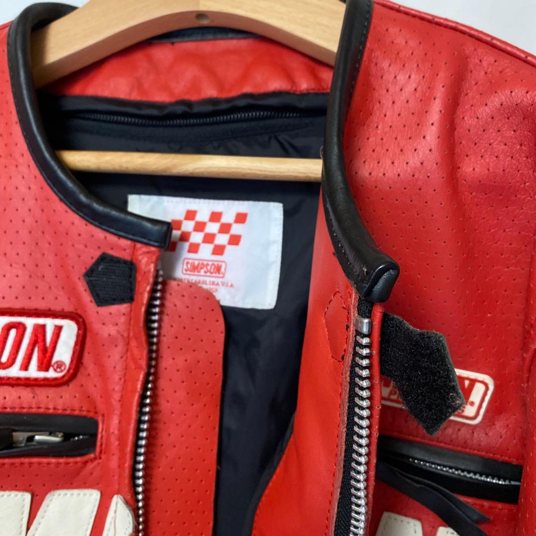 シンプソン　牛革レザージャケット　状態良好　LL