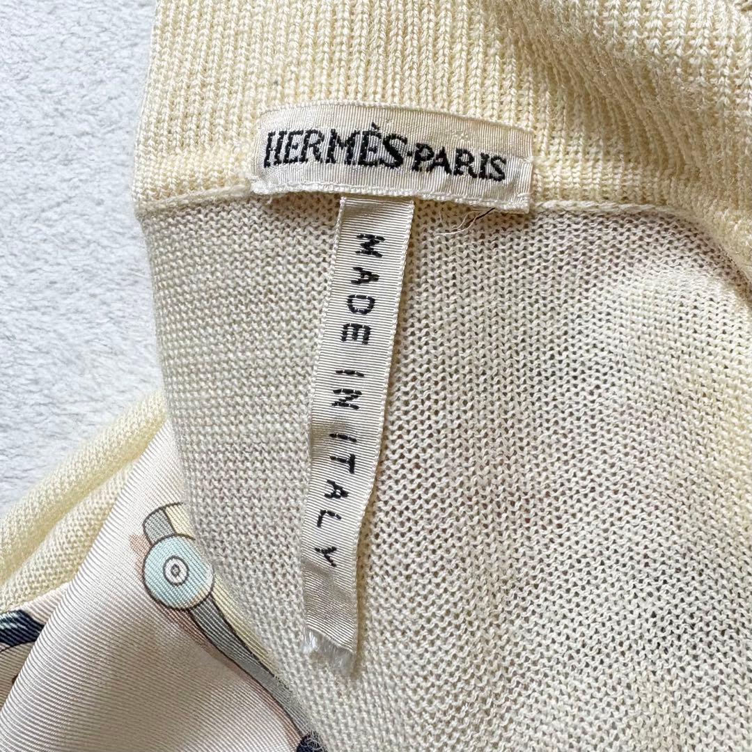 美品✨️マルジェラ期 エルメス ホース柄 シルク ハイネック ニット M
