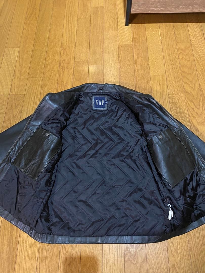 GAP ブラックレザージャケット XS