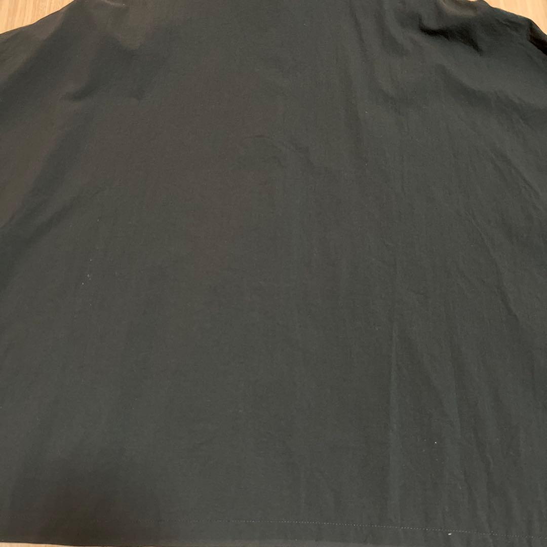 コットンスクエアポンチョシャツ　ブラック　かぐれ