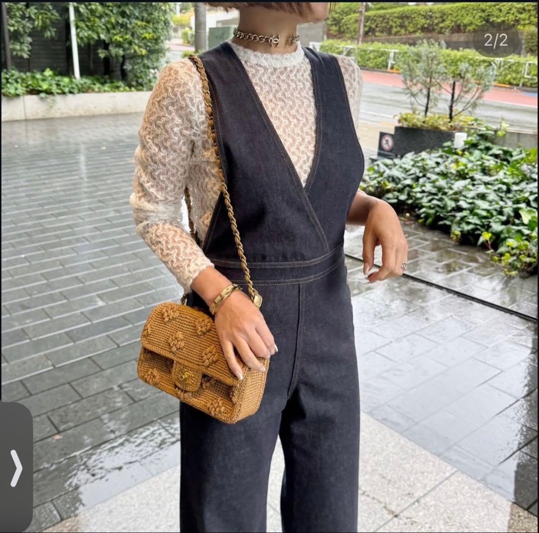 Cygne デニムサロペットsand