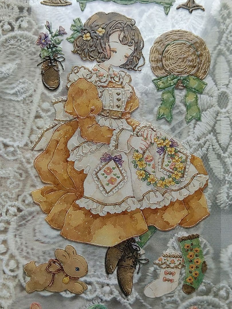 のこり２✩再販✩J191＃洋服千金(水晶)Shine切り売り海外人物マステ女の子