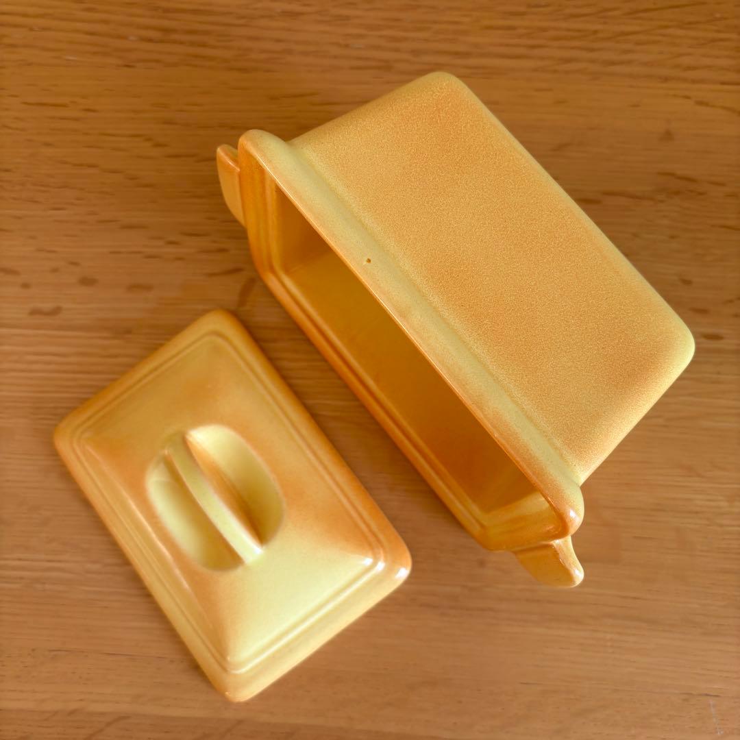 希少 新品未使用 TAXCO ヴィンテージ 陶器製 テリーヌ 型クリームオレンジ