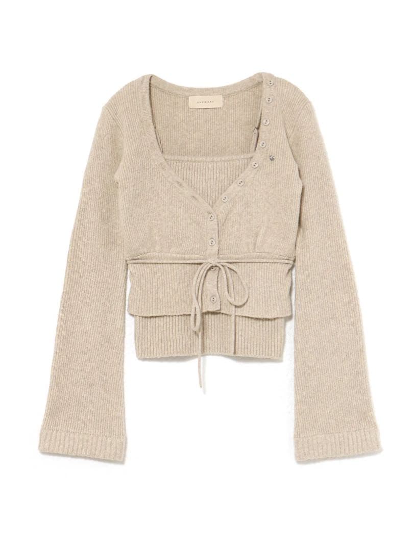 トップス Delta button tops beige andmary