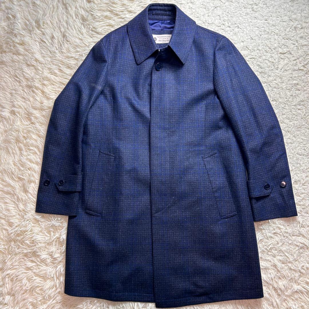 【極美品】トゥモローランド ピルグリム×ゼニア カシミヤ ステンカラーコート 紺