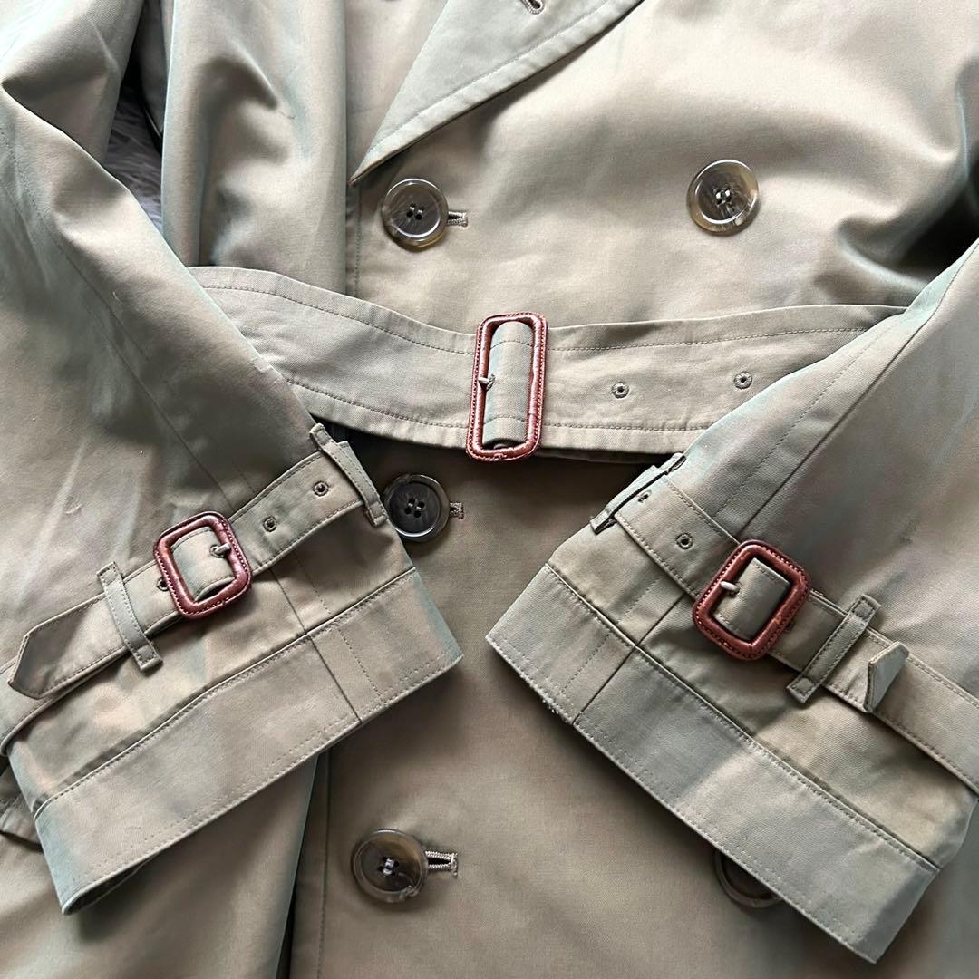 【美品】バーバリー　トレンチコート　ロング丈　タマムシ　メンズ　L相当