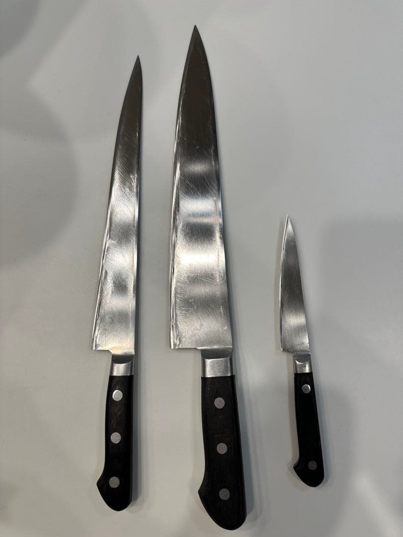 【格安】misono 包丁 3本セット（筋引き・牛刀・ペティナイフ）