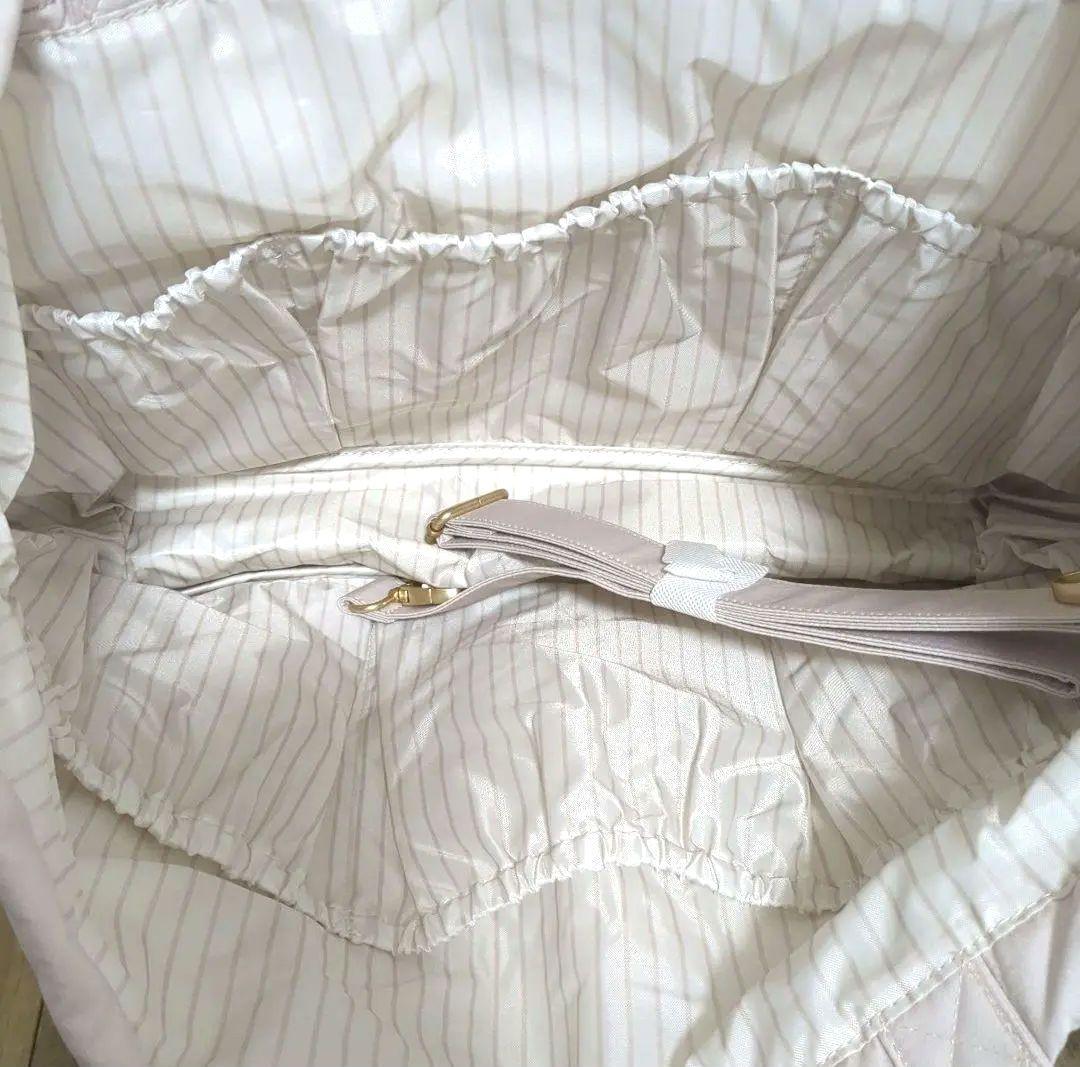 ジェラートピケ　アルファベット　キルティング　マザーズバッグ　ピンク