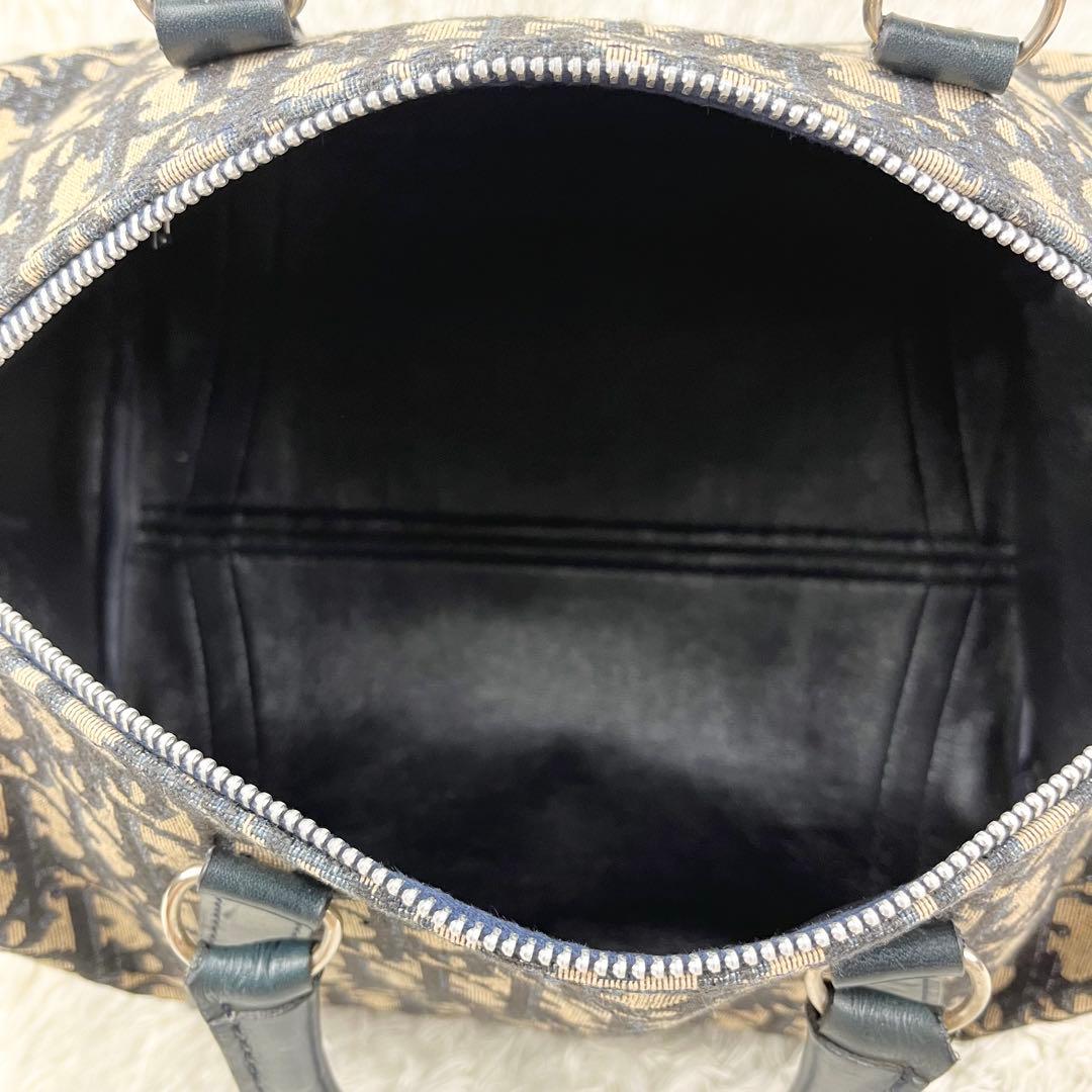 【極美品】クリスチャンディオール ボストンバッグ トロッター ネイビー