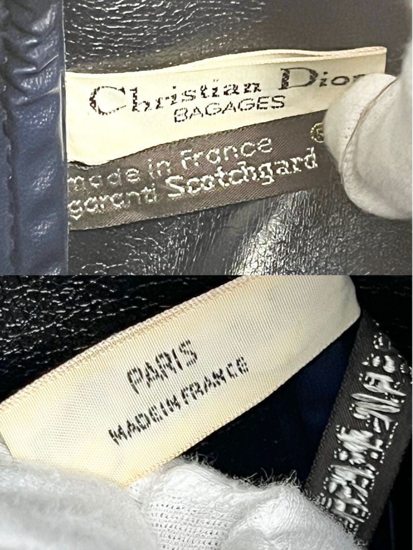 【極美品】クリスチャンディオール ボストンバッグ トロッター ネイビー