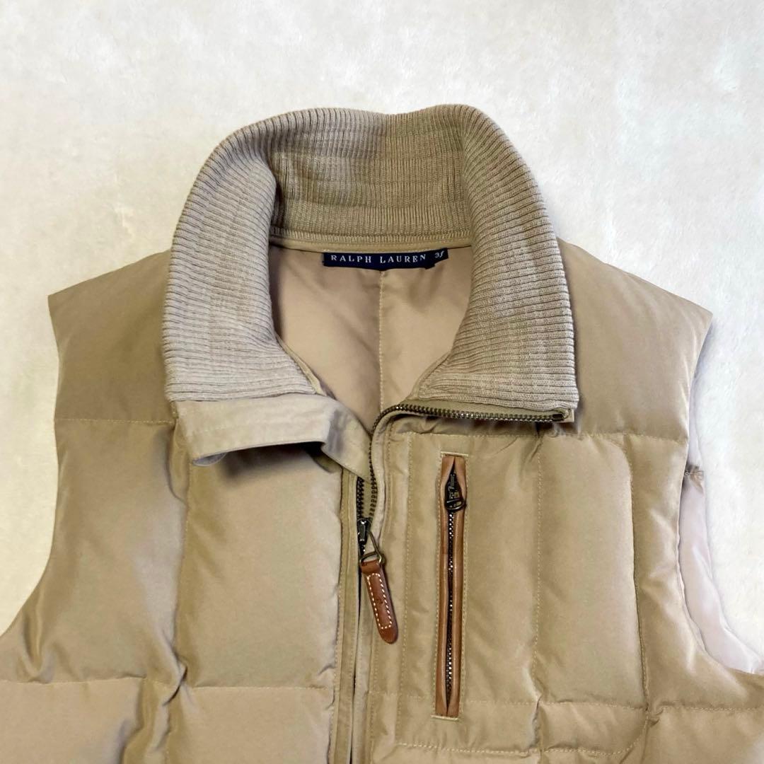 未使用級 ラルフローレン ニットダウンベスト ベージュ